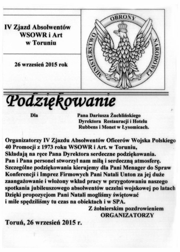 referencje zjazd absolwentów