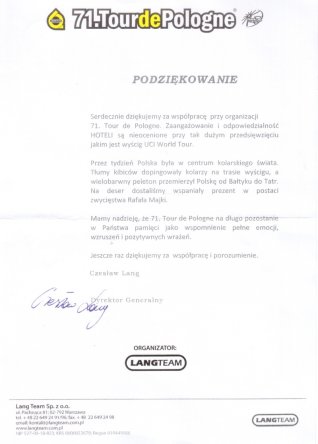 referencje tour de pologne